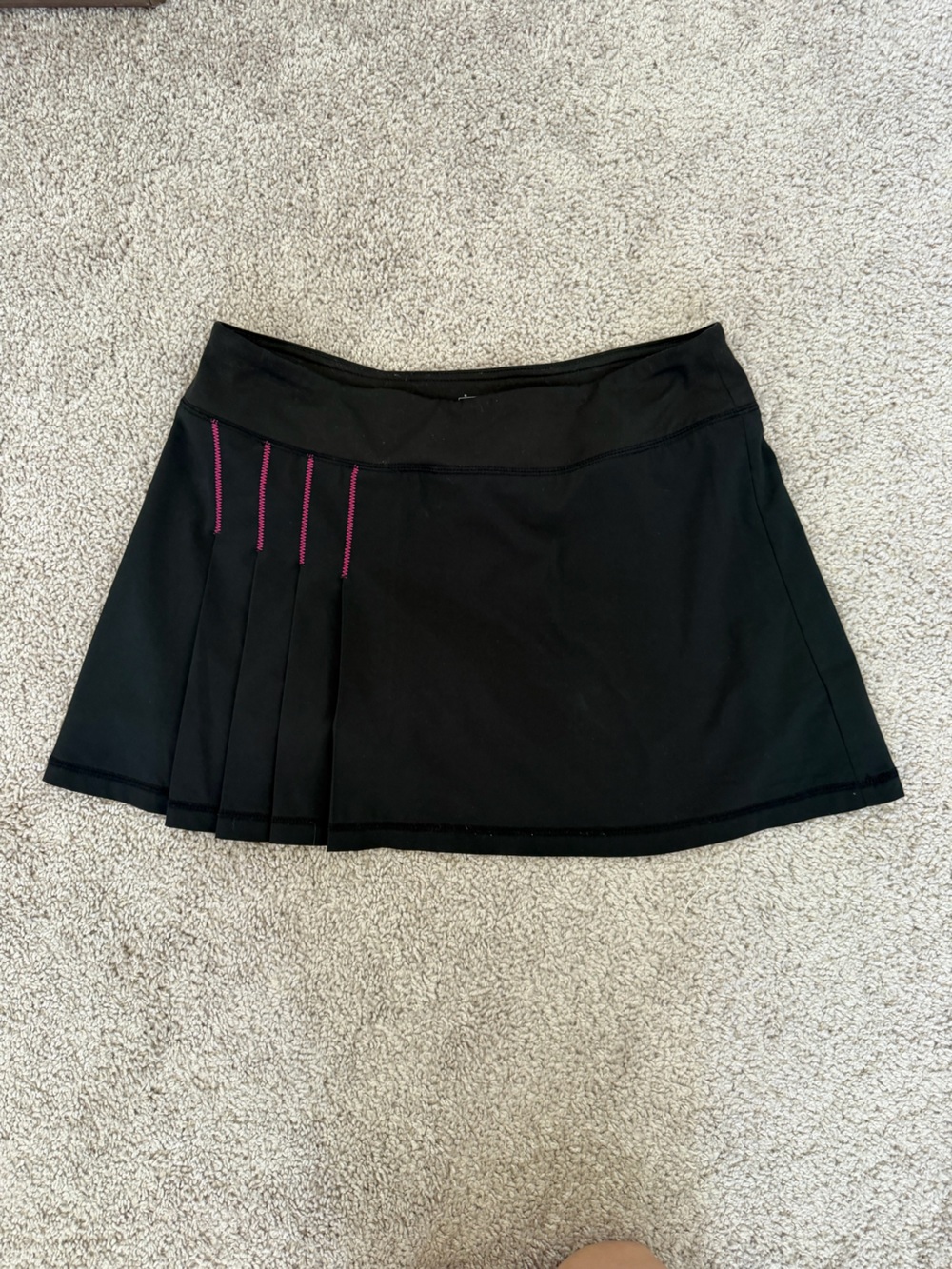 Athleta Black Skort with Pink Stitching